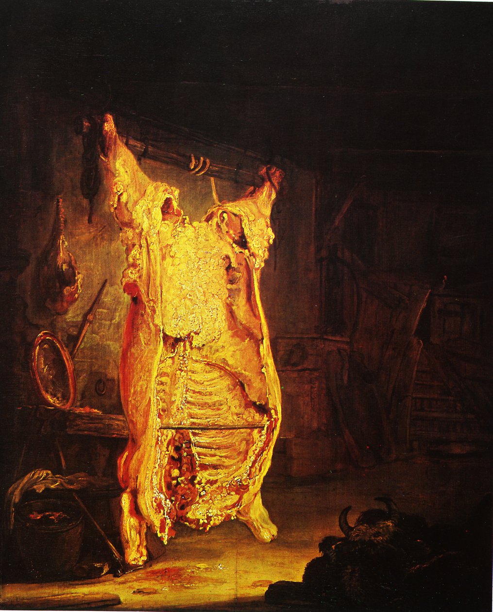 slaughtered ox av Rembrandt van Rijn