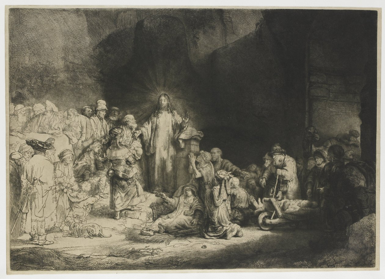 (The Hundred Gulden Print av Rembrandt van Rijn