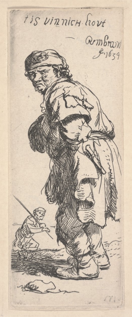 Tiggare som talar av Rembrandt van Rijn