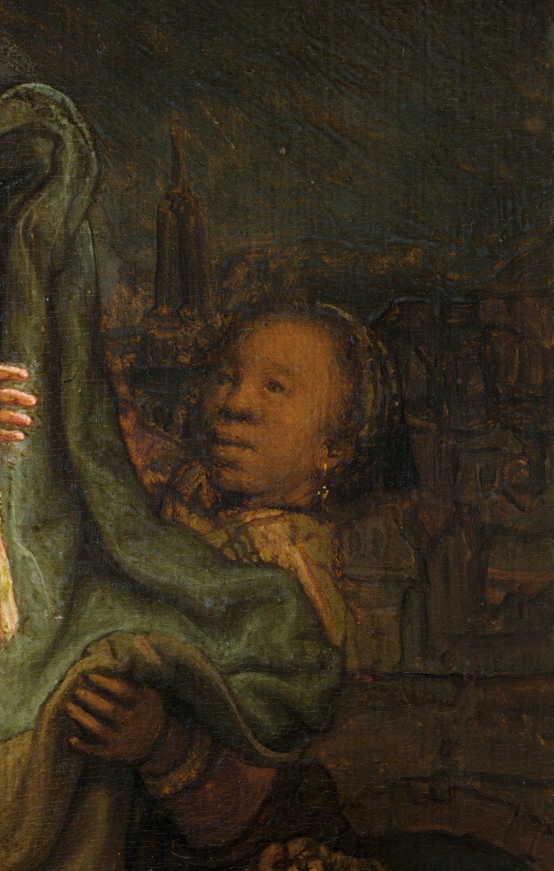 Besöket, detalj av Rembrandt van Rijn