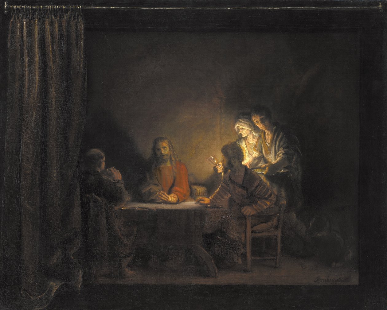 Kvällsmat på Emmaus av Rembrandt van Rijn (værksted)