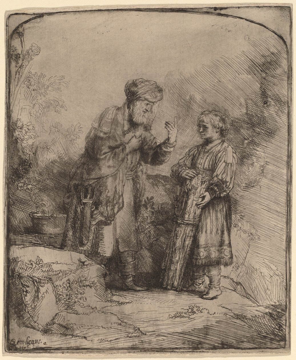 Abraham och Isak av Rembrandt van Rijn