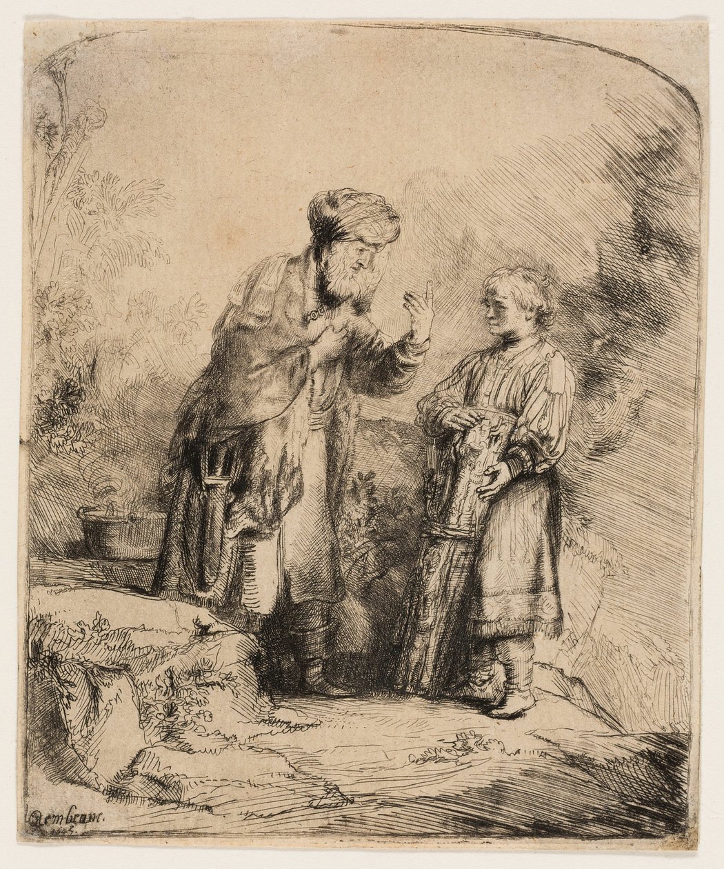 Abraham och Isak av Rembrandt van Rijn