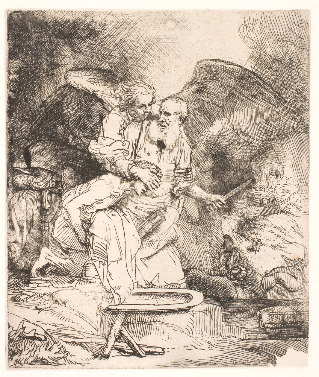 Abrahams offer av Rembrandt van Rijn