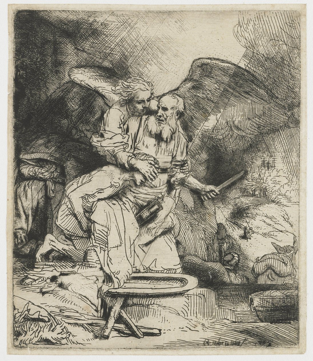Abrahams offer av Rembrandt van Rijn