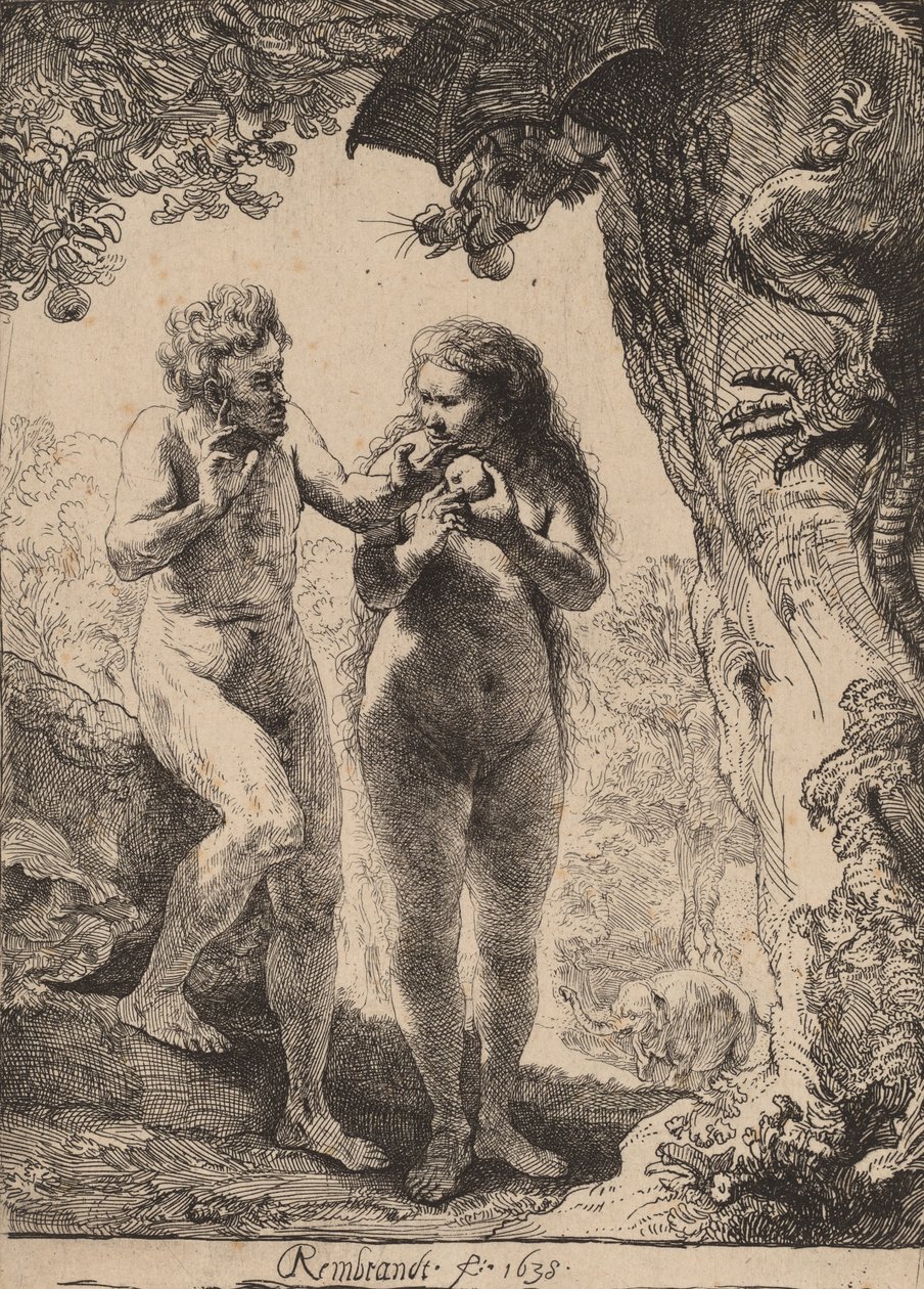 Adam och Eva, 1638. av Rembrandt van Rijn