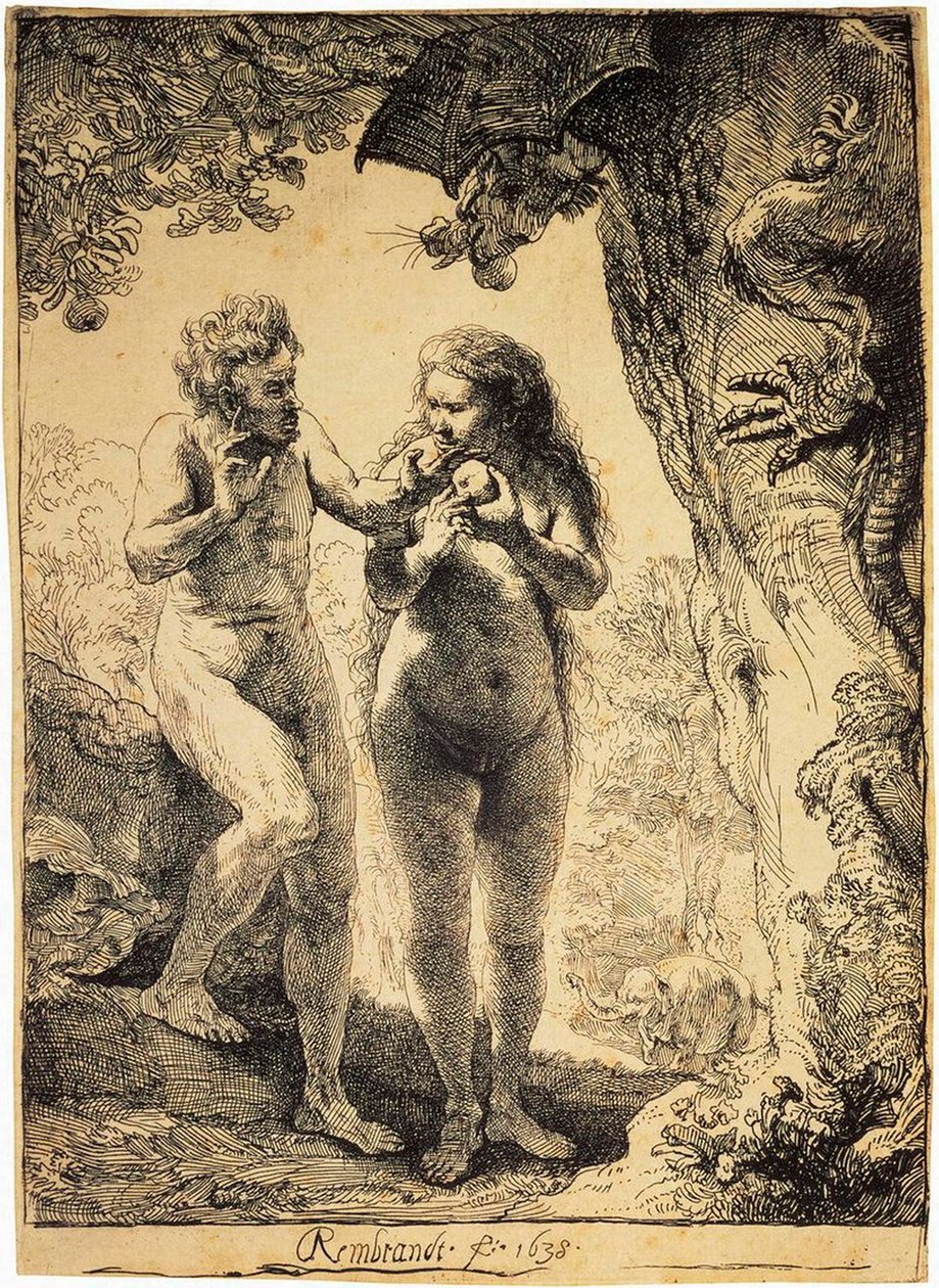 Adam och Eva, 1638. av Rembrandt van Rijn