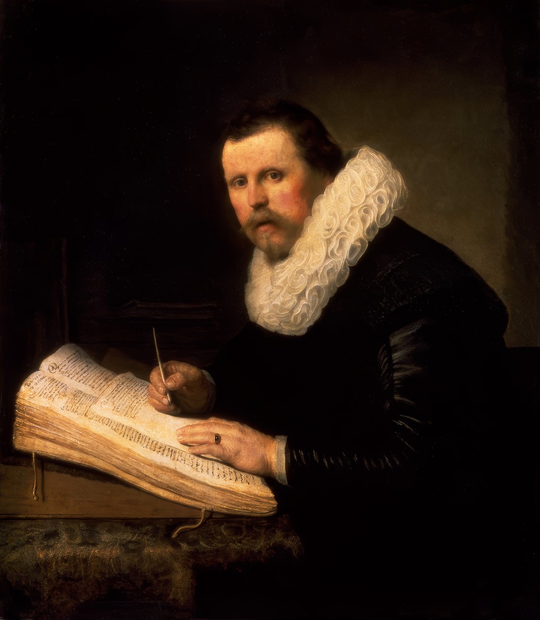 Porträtt av en lärd av Rembrandt van Rijn
