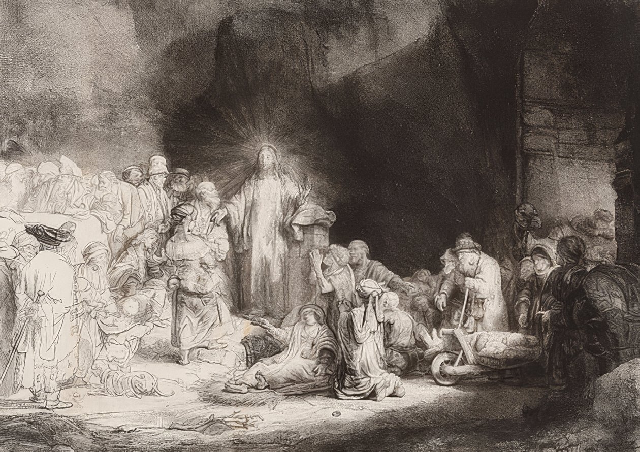 Hundra gulden bladet. Omkring 1649 av Rembrandt van Rijn
