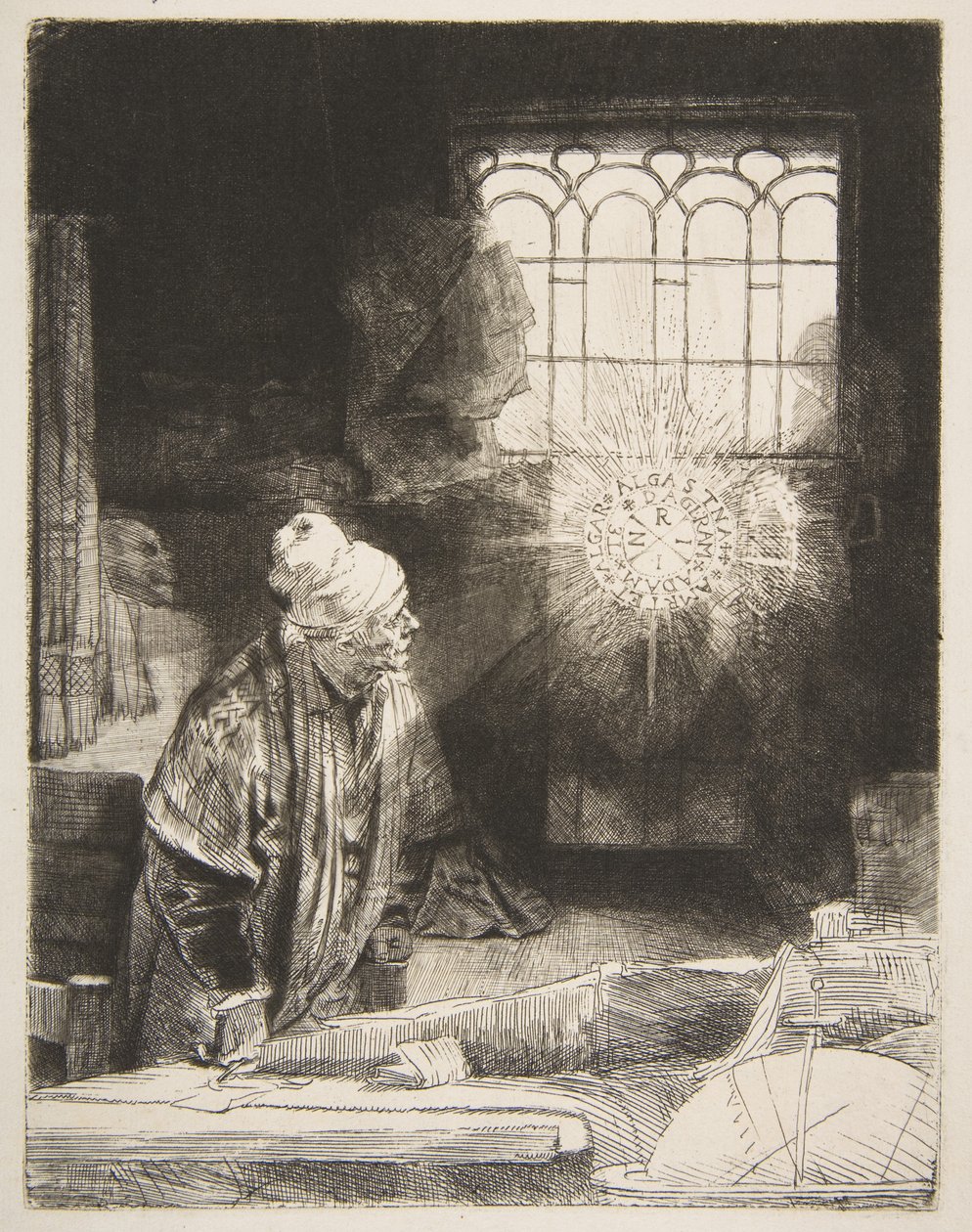 Faust, ca 1652. av Rembrandt van Rijn