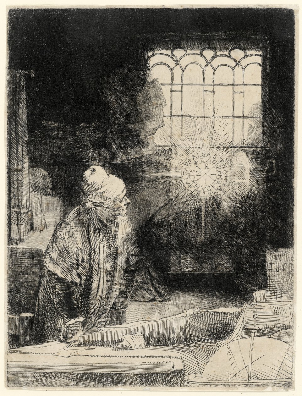 Faust, pub. 1652 av Rembrandt van Rijn