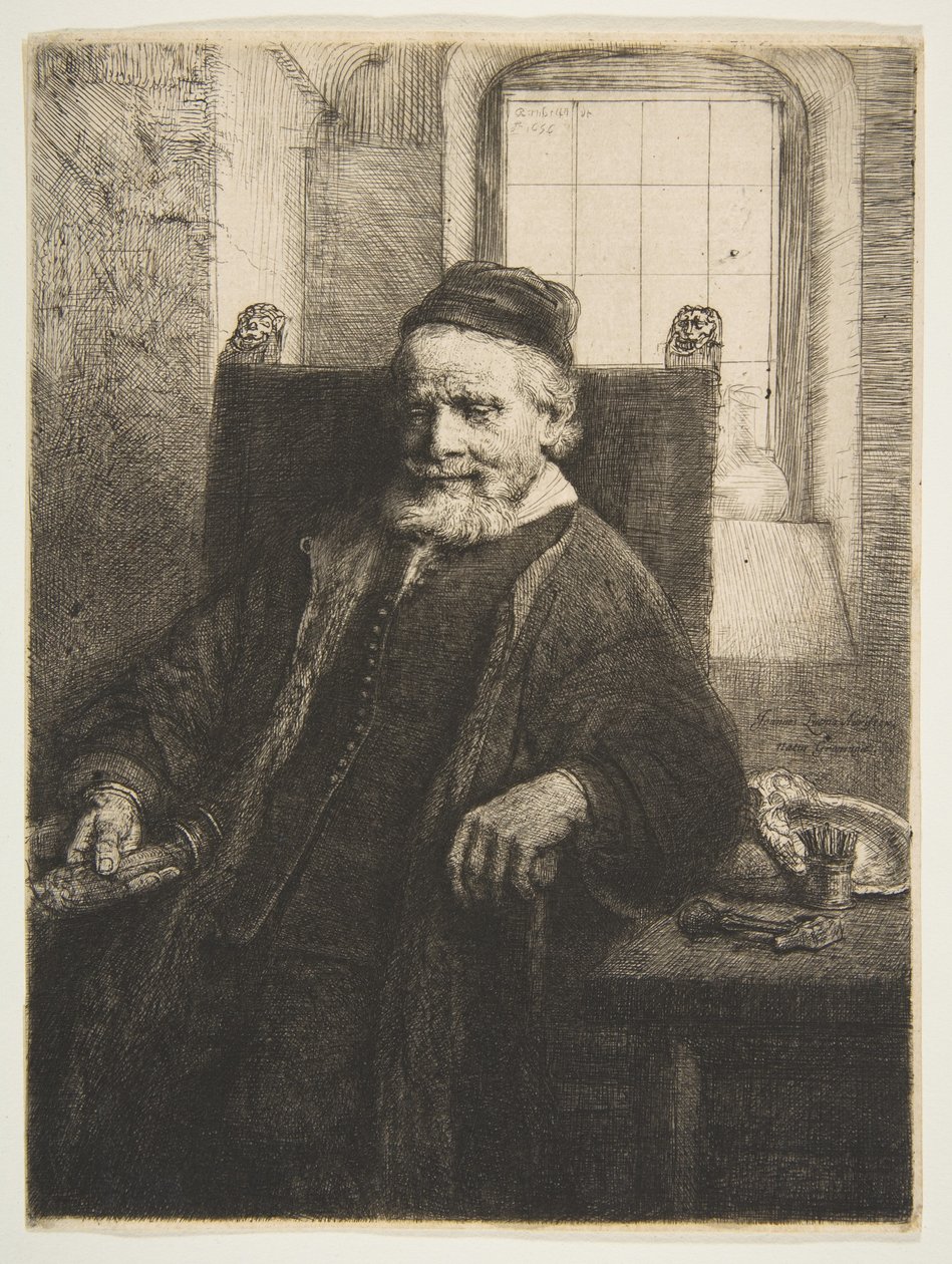 Jan Lutma, guldsmed, 1656. av Rembrandt van Rijn