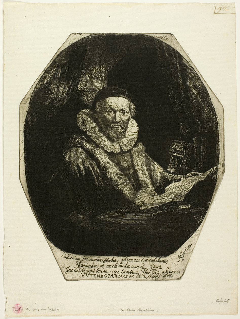 Jan Uytenbogaert av Rembrandt van Rijn