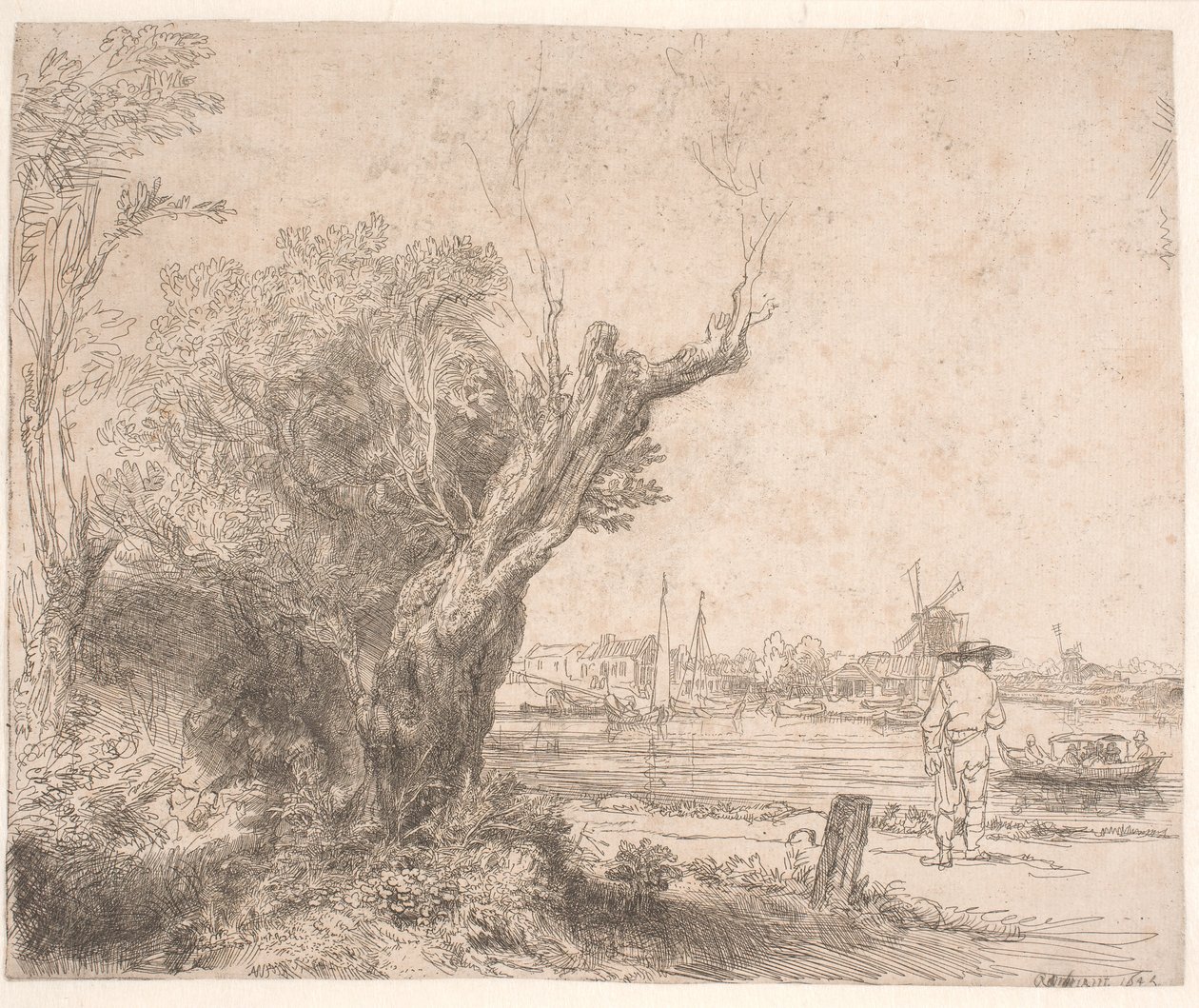 Landskap. "Återvalet" av Rembrandt van Rijn