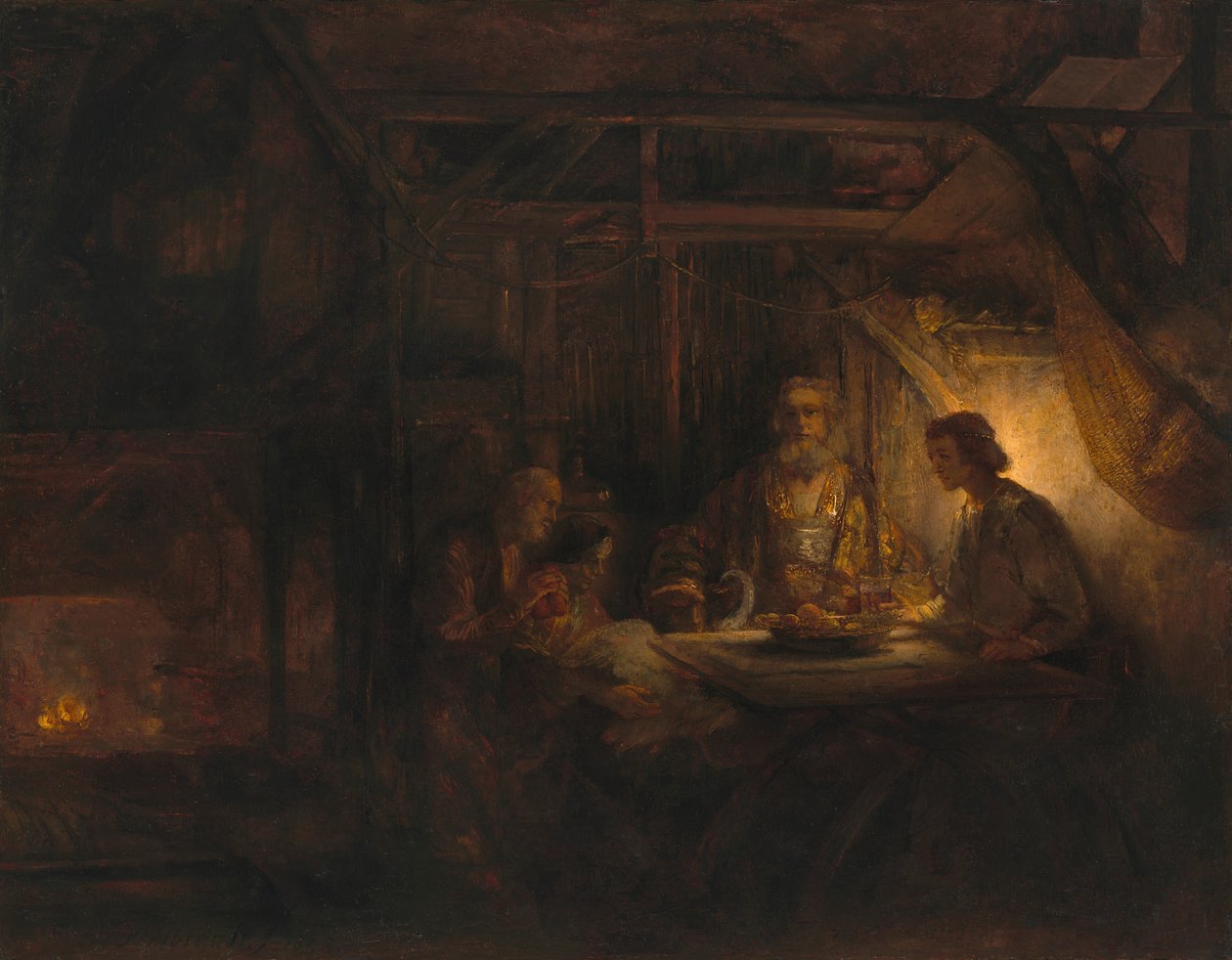 Filemon och Baucis, 1658. av Rembrandt van Rijn