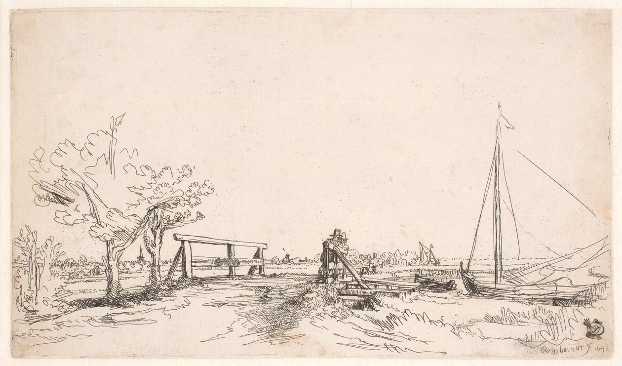 シックス ブリッジ スウェーデン語 av Rembrandt van Rijn