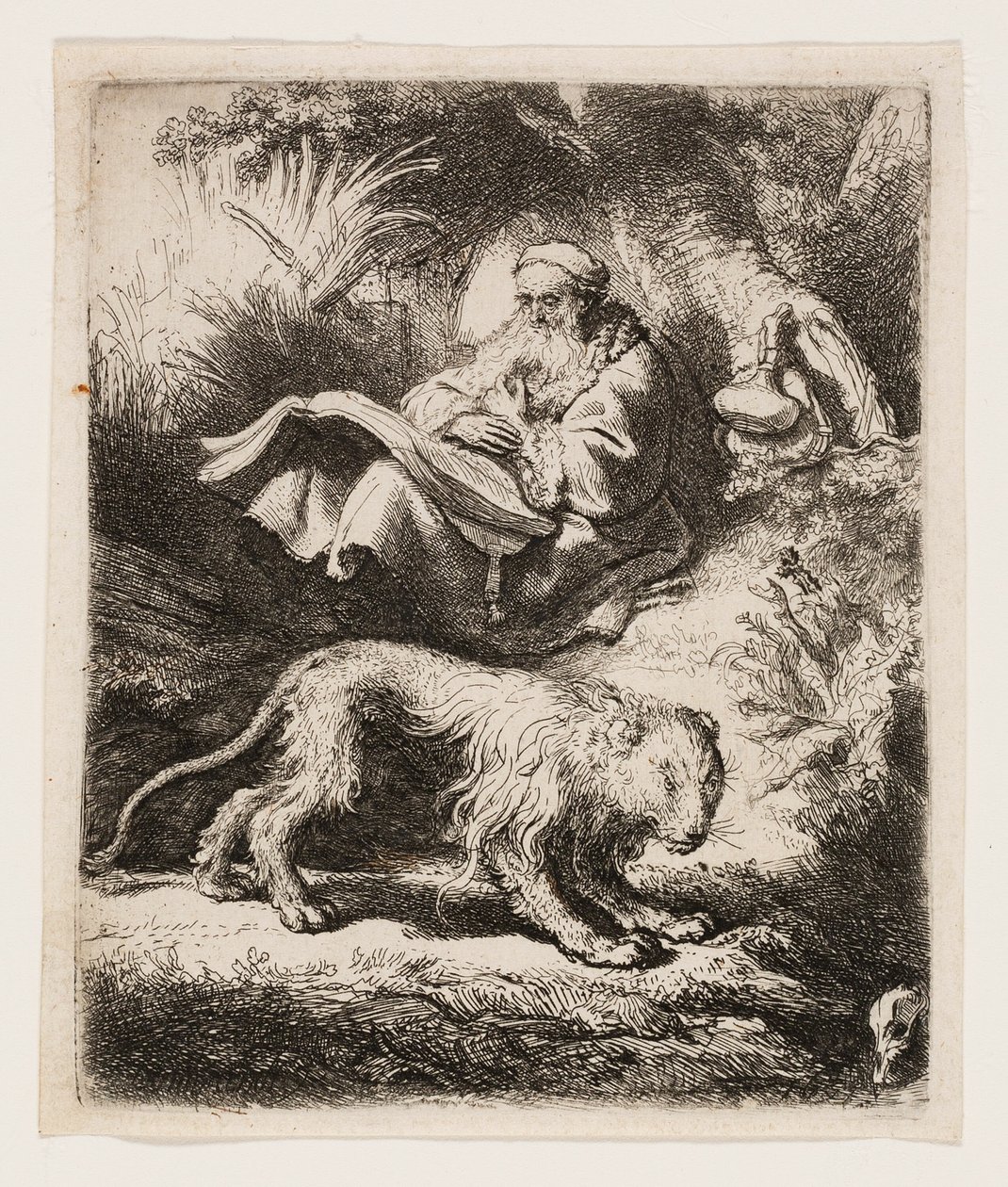 St Jerome Reading av Rembrandt van Rijn