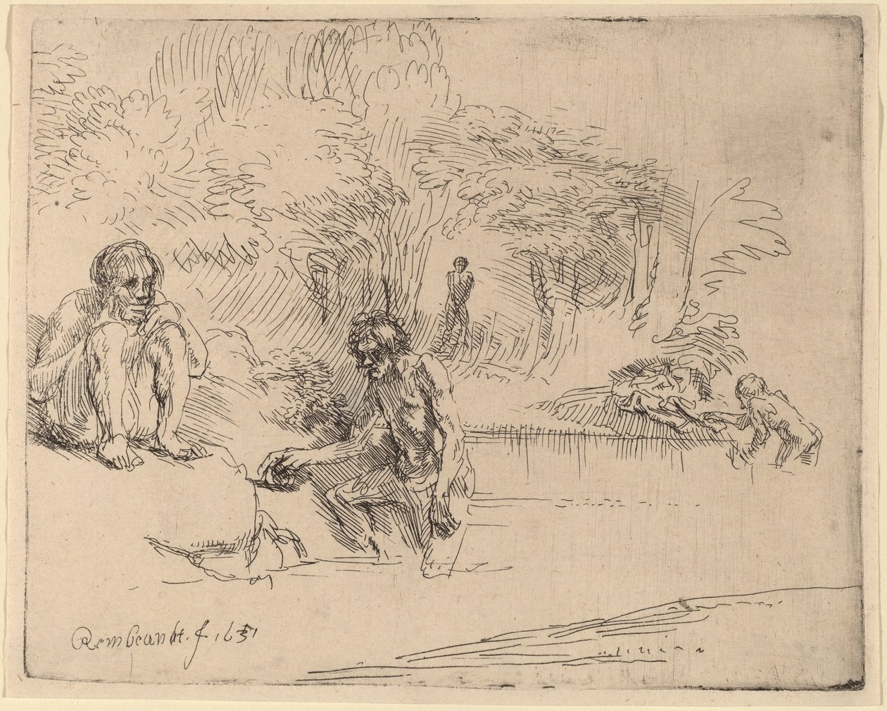 Badgästerna av Rembrandt van Rijn