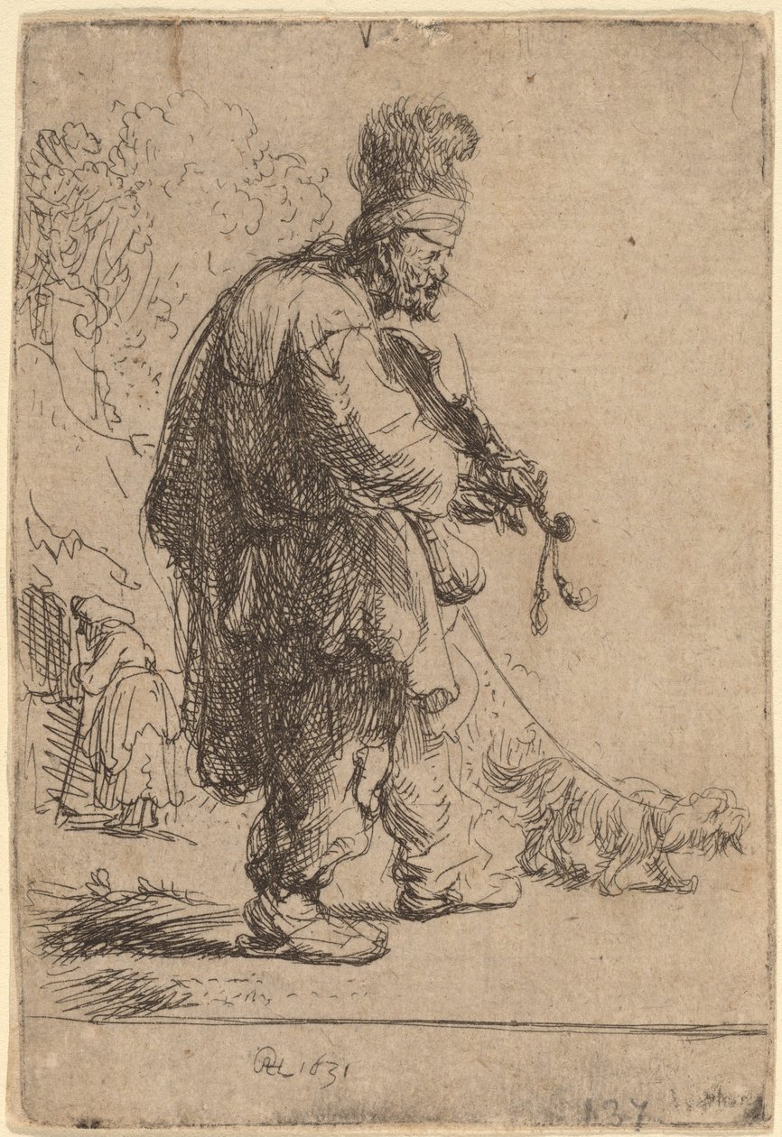 Den blinde spelmannen av Rembrandt van Rijn
