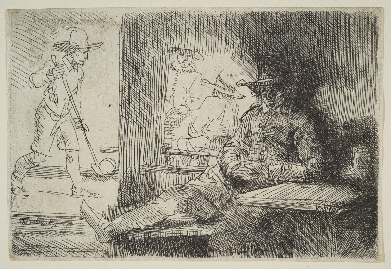 Golfspelaren, 1654. av Rembrandt van Rijn
