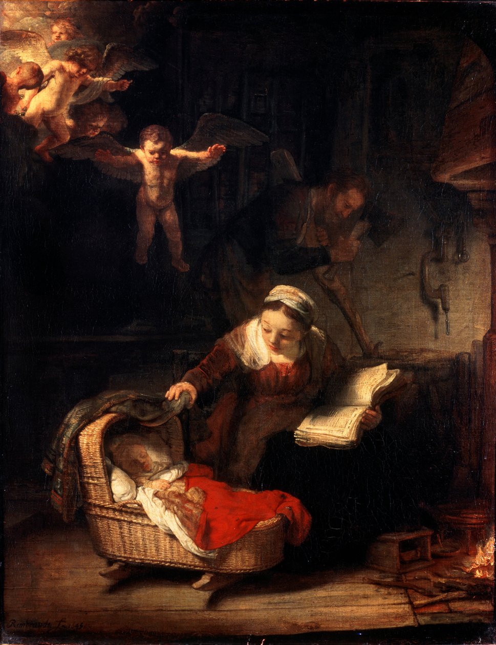 Den heliga familjen, 1645. av Rembrandt van Rijn