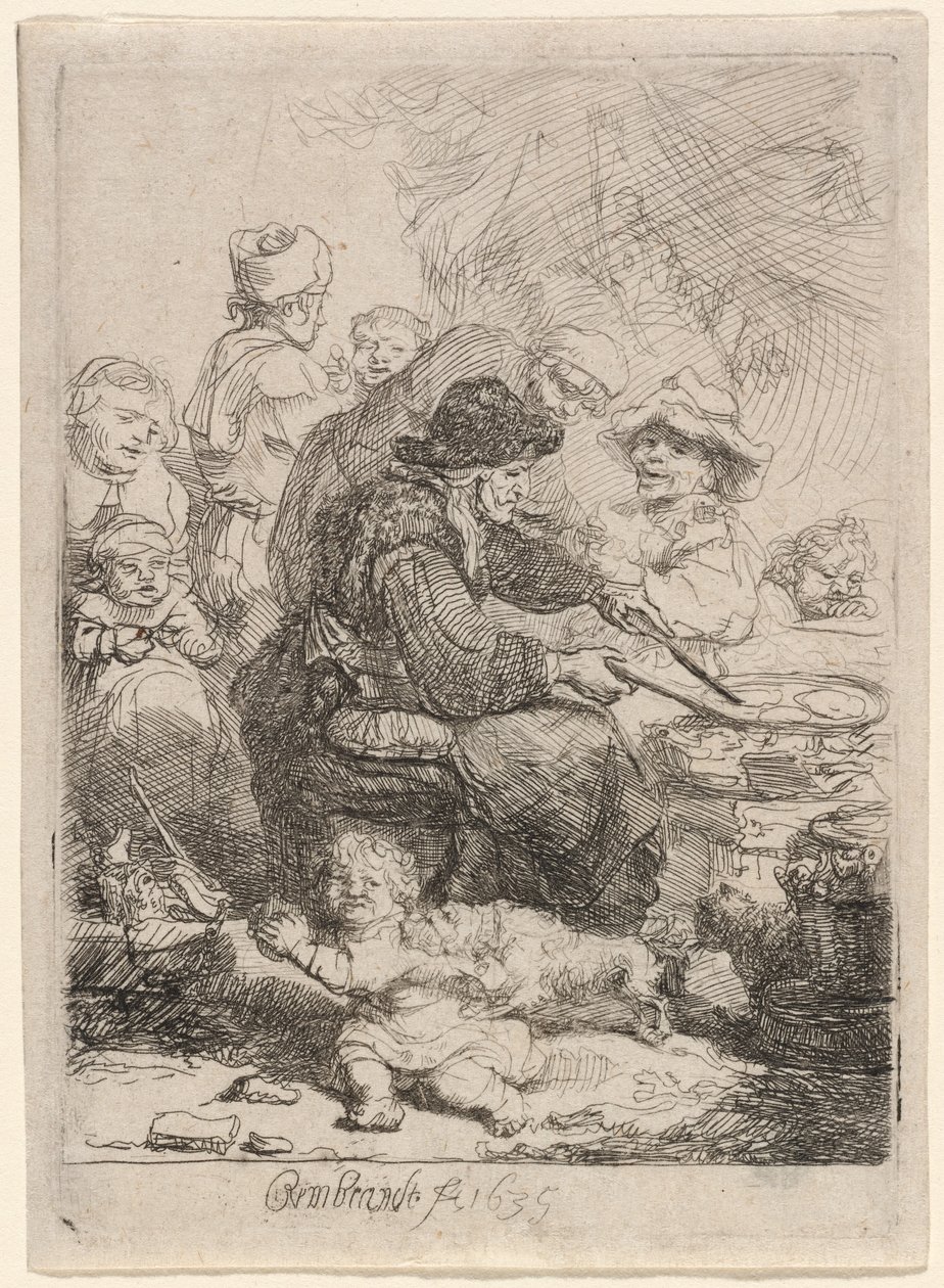 Pannkakskvinnan av Rembrandt van Rijn