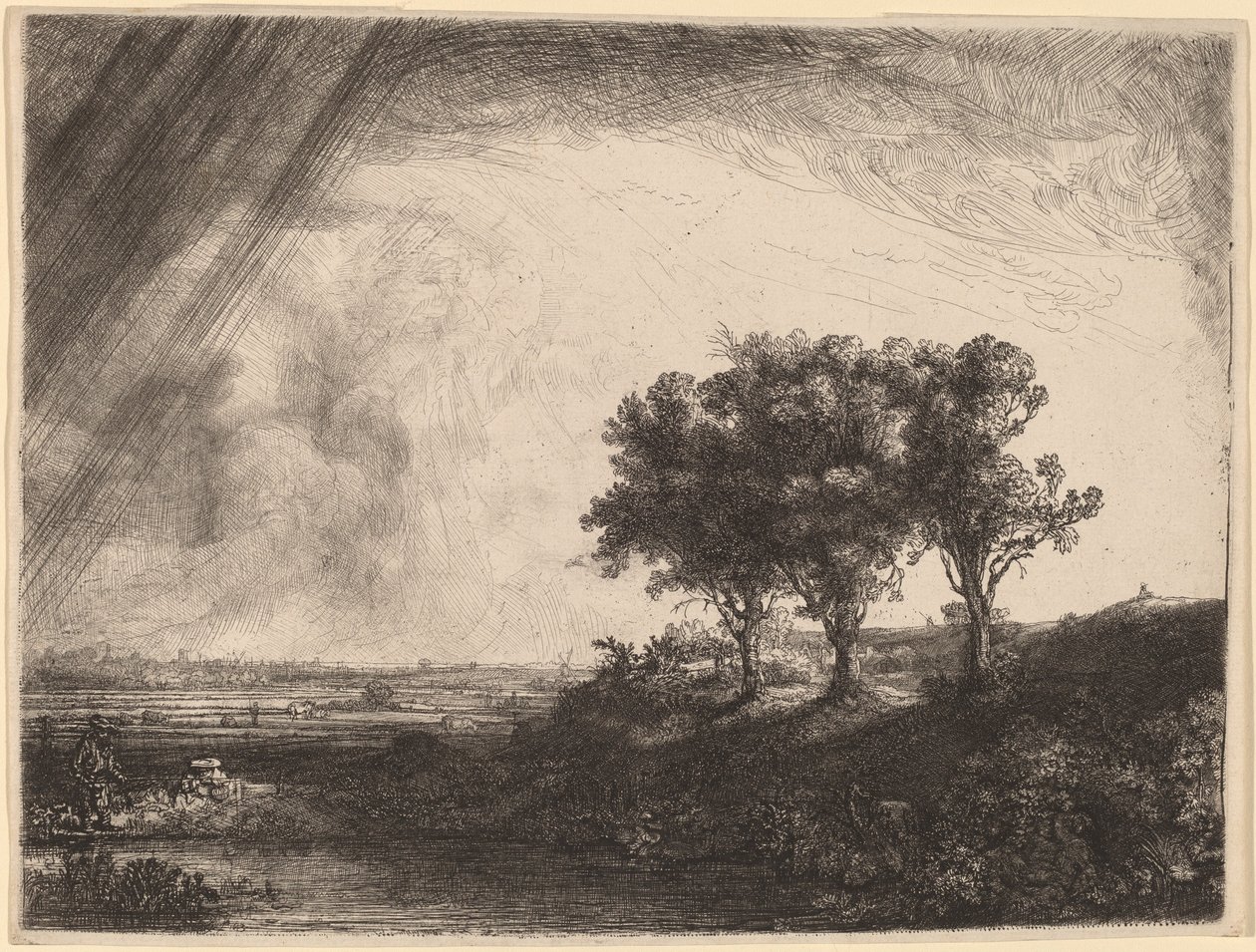 De tre träden av Rembrandt van Rijn