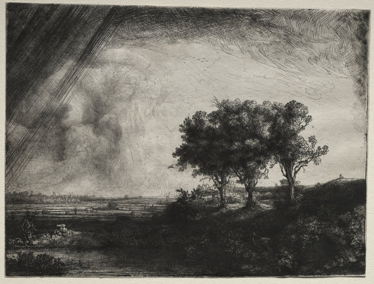 De tre träden av Rembrandt van Rijn