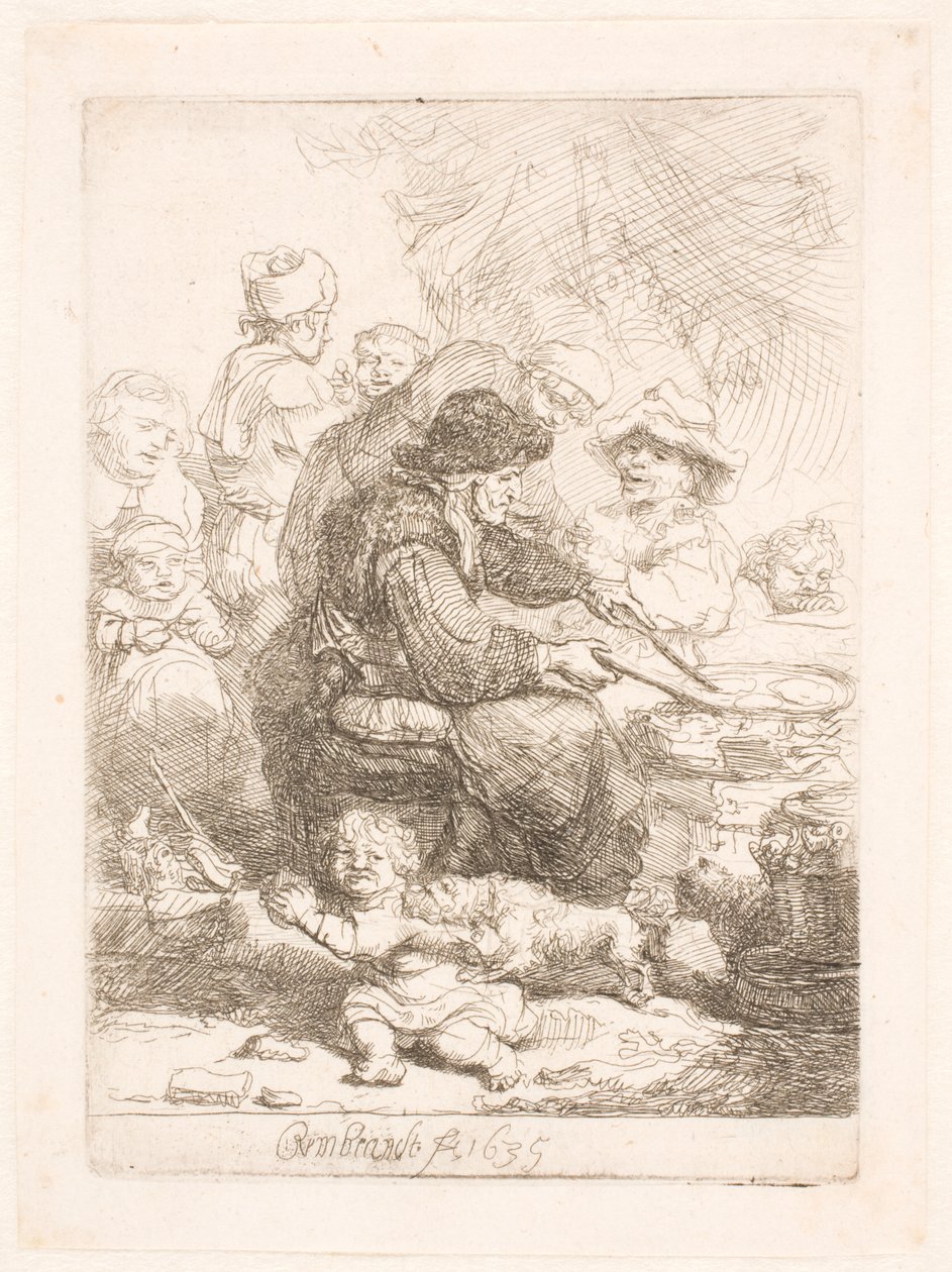 Pannkakskvinnan av Rembrandt van Rijn