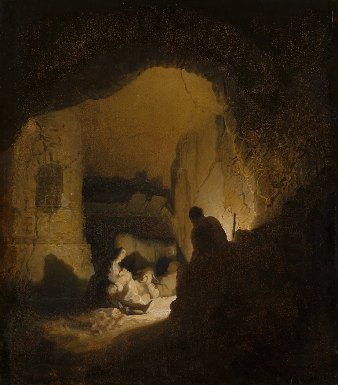 Resenärer vilar av Rembrandt van Rijn