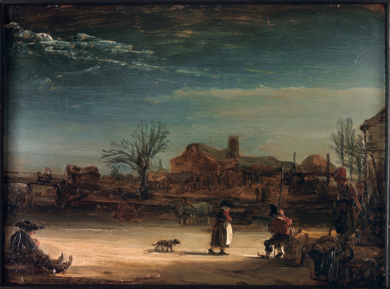 Vinterlandskap av Rembrandt van Rijn