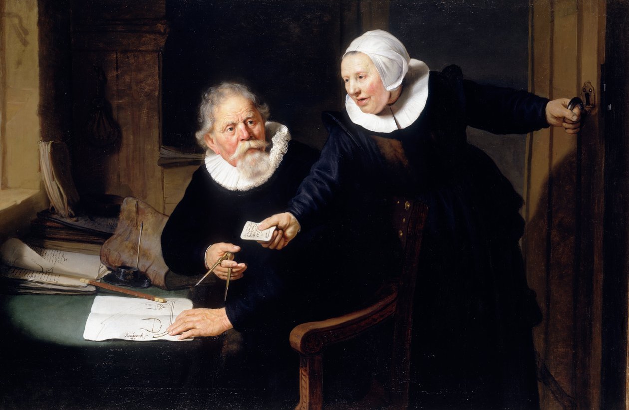 Der Schiffsbauer und seine Frau av Rembrandt van Rijn