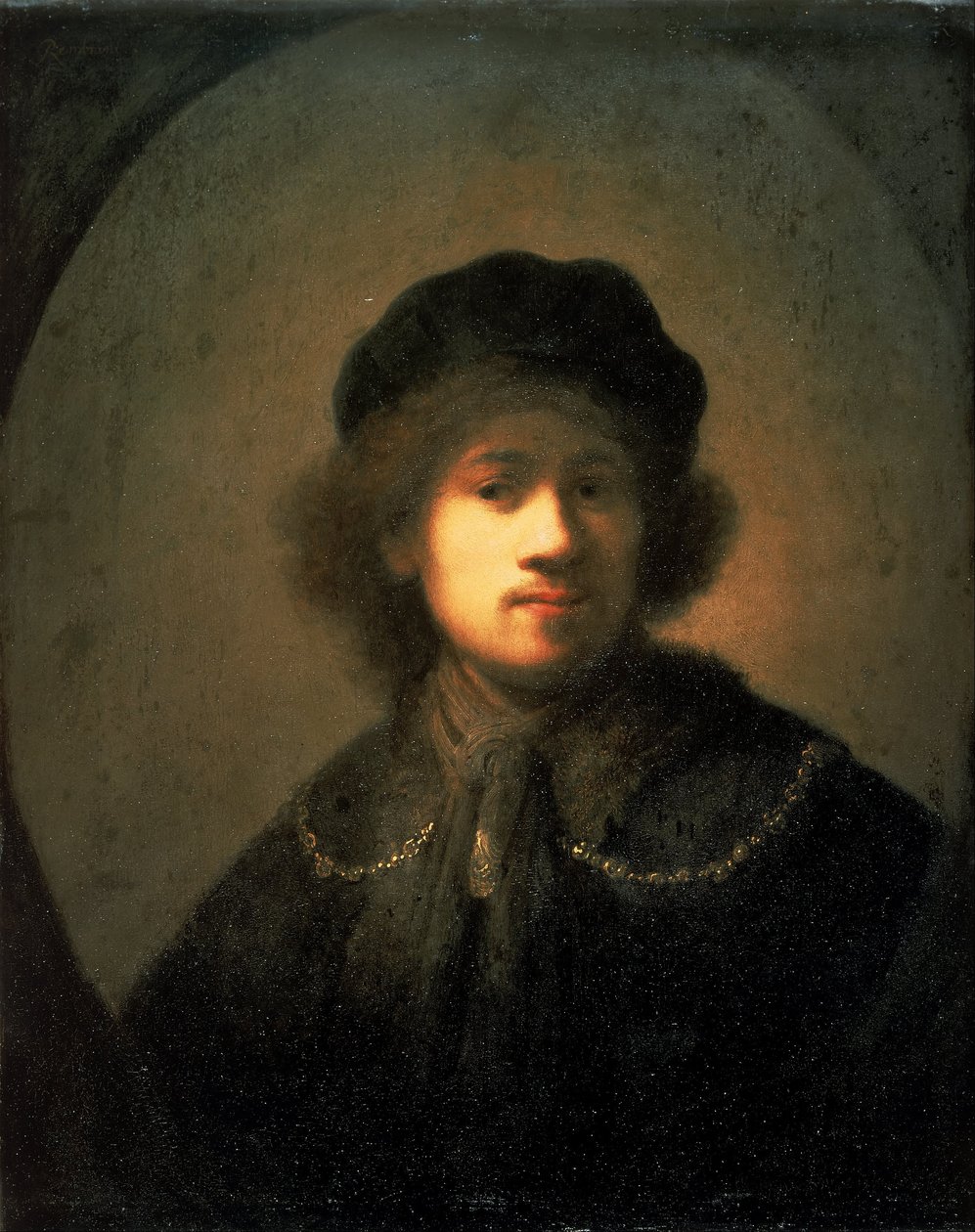 Porträtt av konstnären som ung man av Rembrandt van Rijn