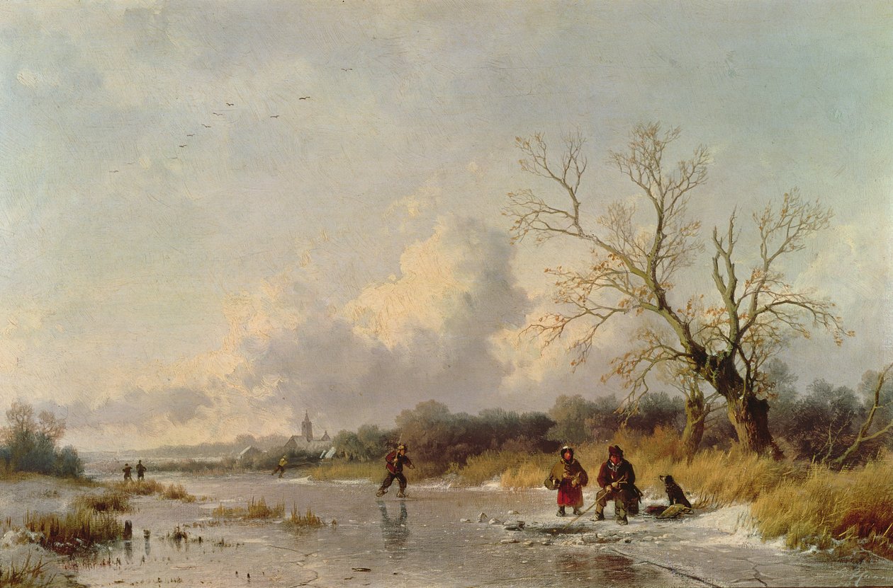 Vinter i Holland (olja) av Remigius Adrianus Haanen