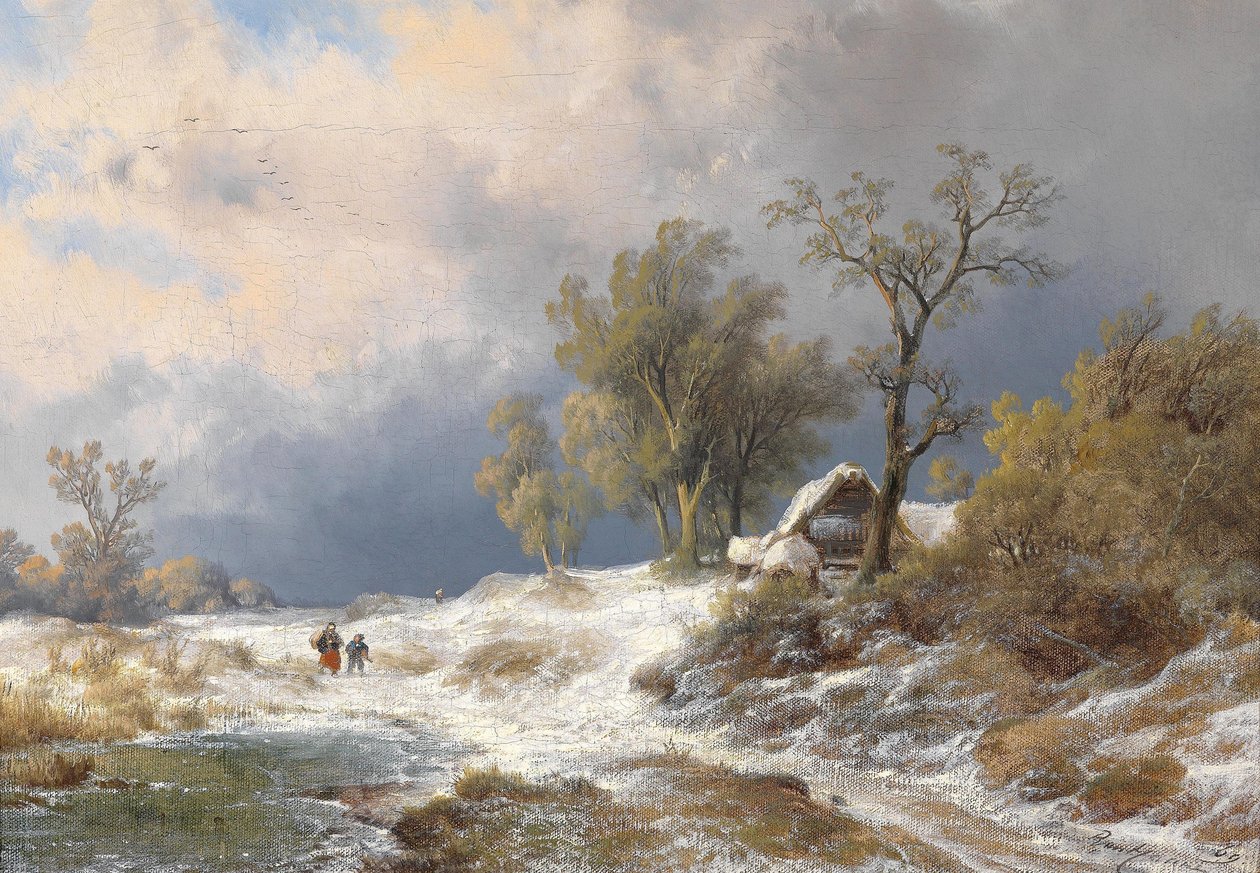 Vinterlandskap (1869) av Remigius Adrianus Haanen