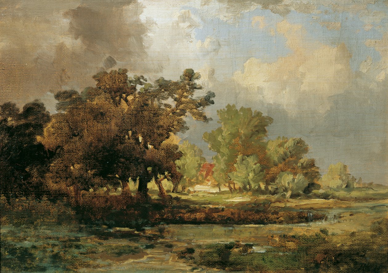 Motiv från Oosterhout i Holland av Remigius Adrianus van Haanen