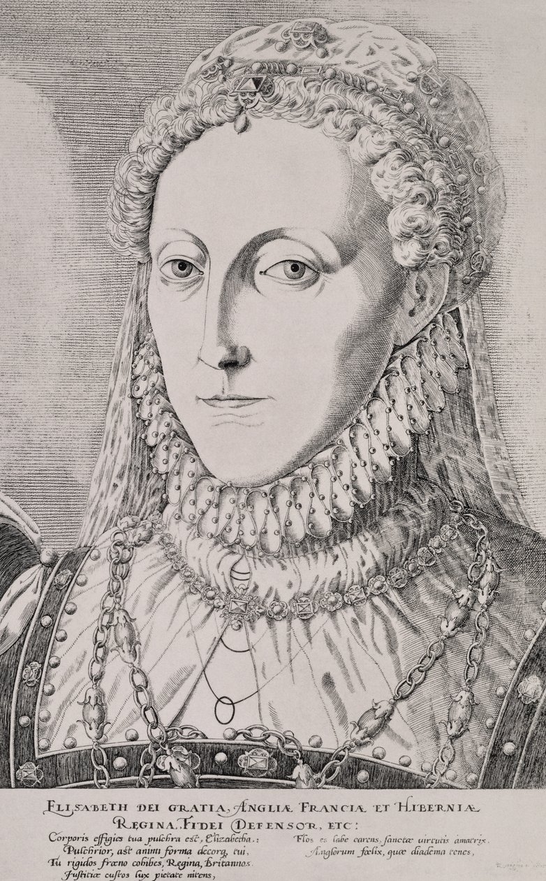 Drottning Elizabeth I (1533-1603), ca 1572-75 av Remigius Hogenbergh