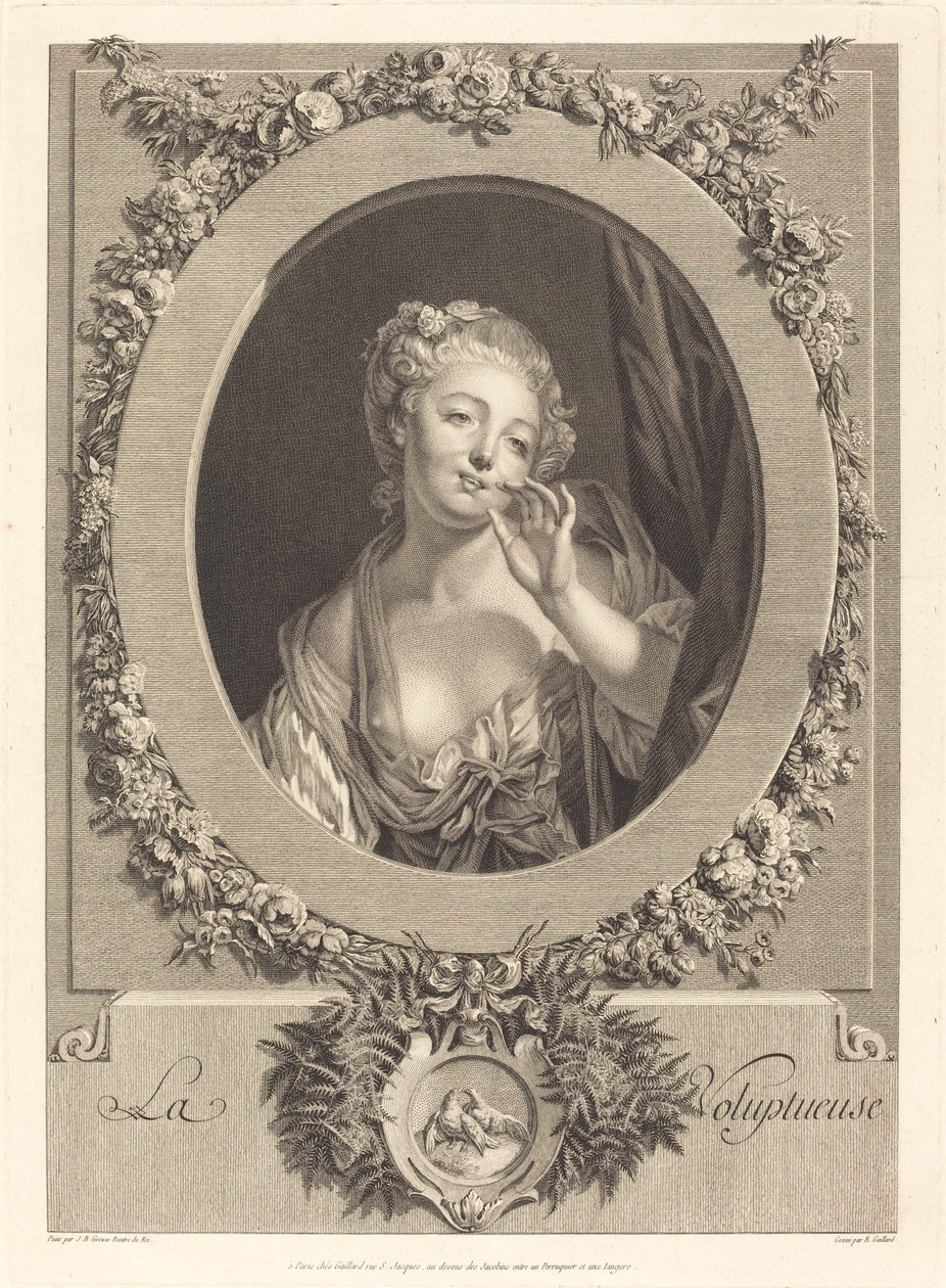 Den vällustiga av René Gaillard after Jean Baptiste Greuze