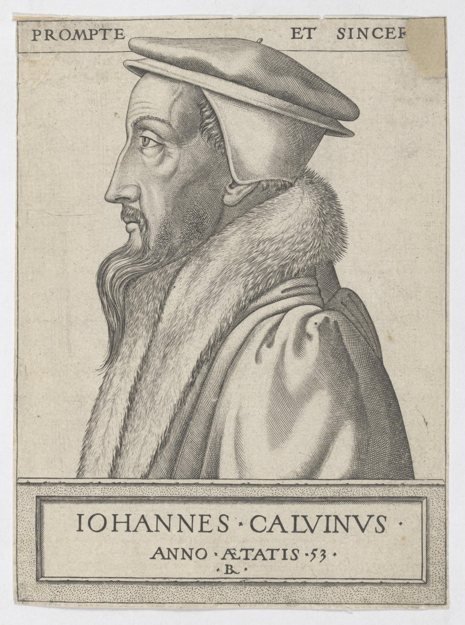 Jean Calvin at fifty-three years old av Rene Boyvin