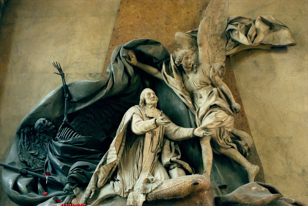 Grav av Jean Baptiste Joseph Languet de Gergy (1675-1750) 1757 (marmor och trä) (se även 252653) av Rene Michel Slodtz
