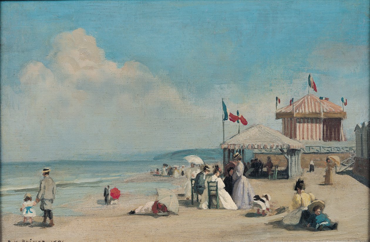 ザ ビーチ アット カブールスウェディッシュ av René François Xavier Prinet