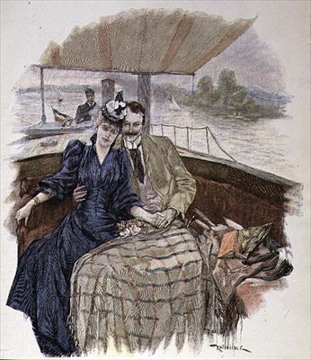 Nygifta (litho) av Rene Reinicke