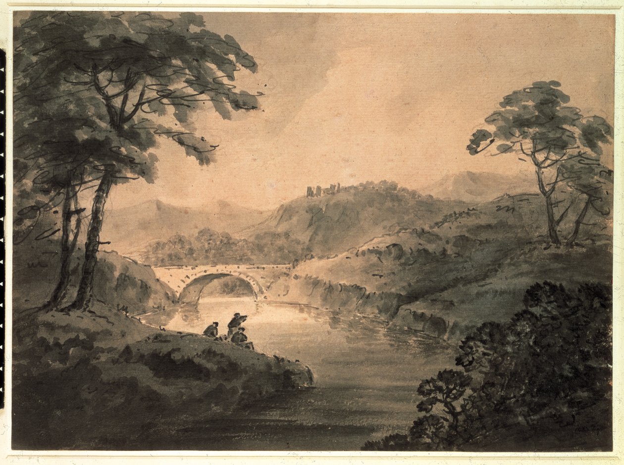 Landskap (penna- och bläcktvätt) av Rev. William Gilpin