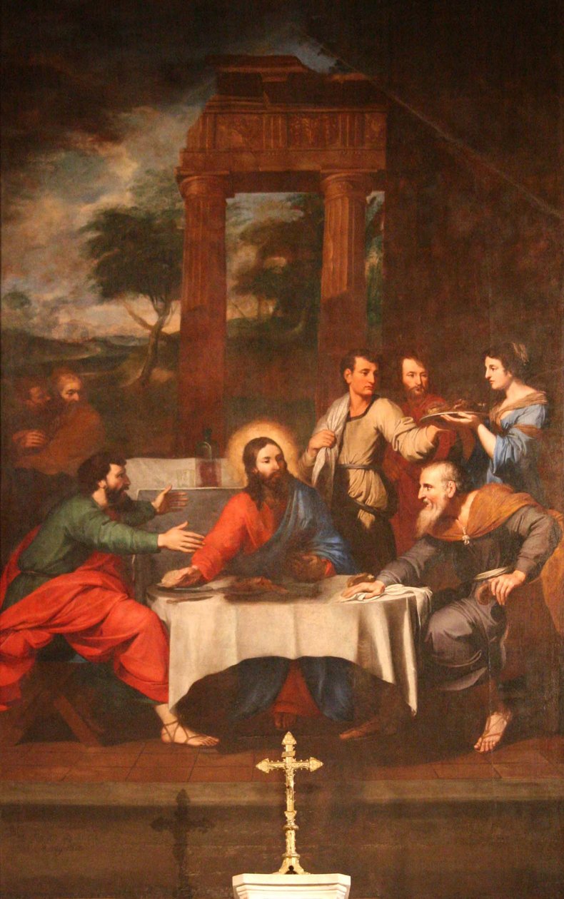 Le Christ et les pélerins dEmmaüs av Reynaud Levieux