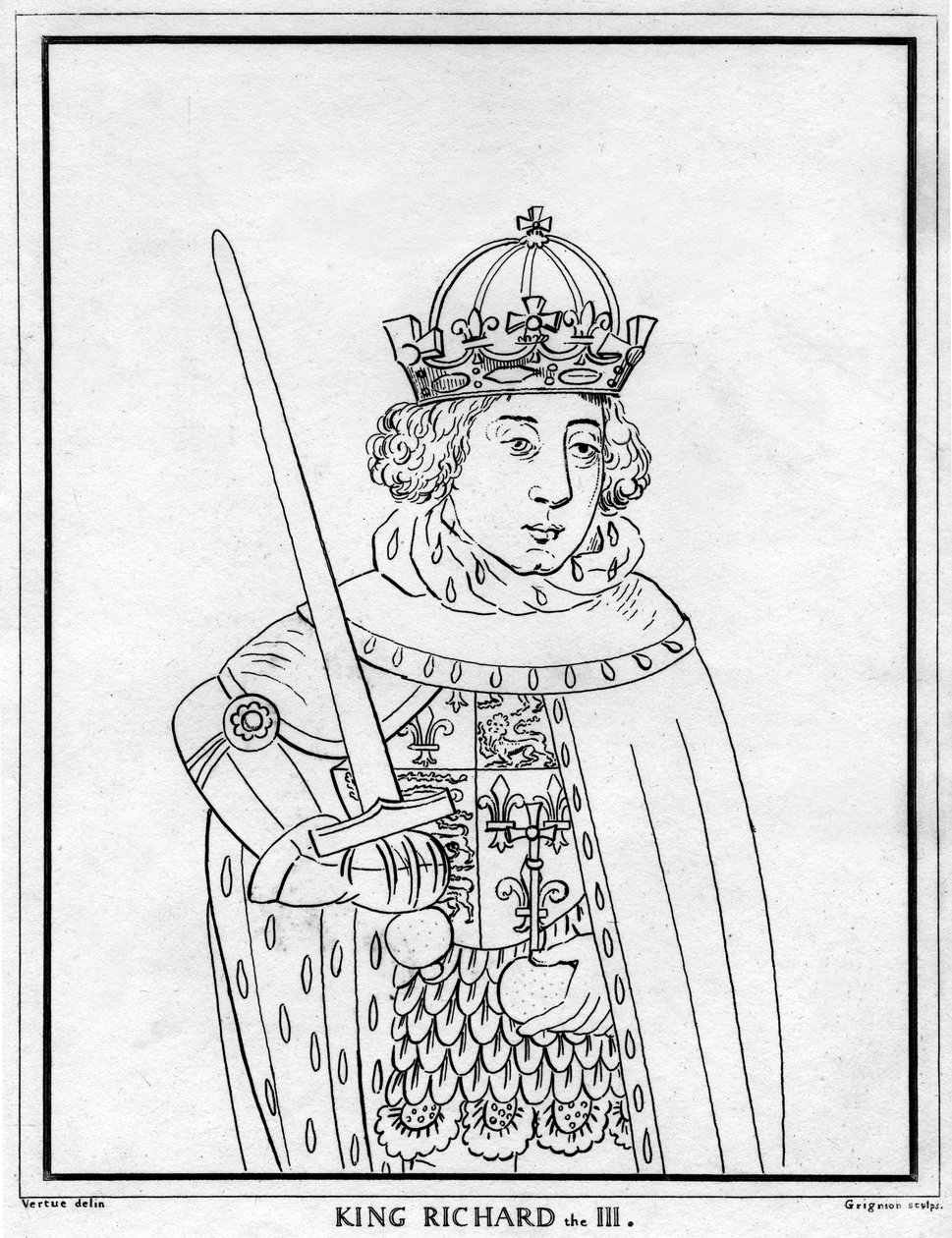 Richard III av England, 1700-talet. av Reynolds Grignion