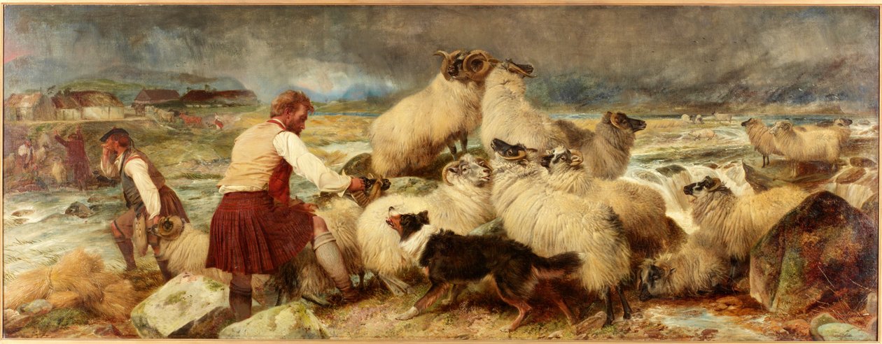 En flod i Glen Spean, Inverness av Richard Ansdell
