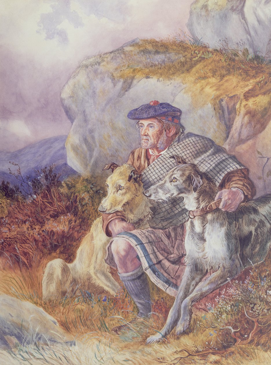 Ghillie and Deerhounds, 1874 av Richard Ansdell