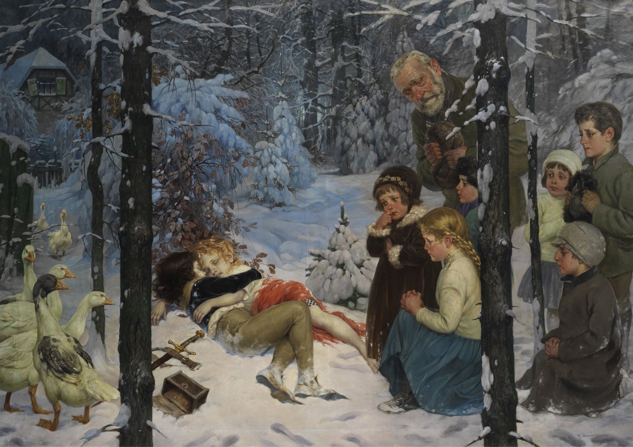 Barn i snön av Richard Borrmeister