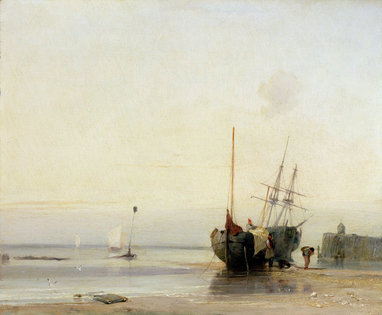 Calais Pier, c.1823-24 swed av Richard Parkes Bonington