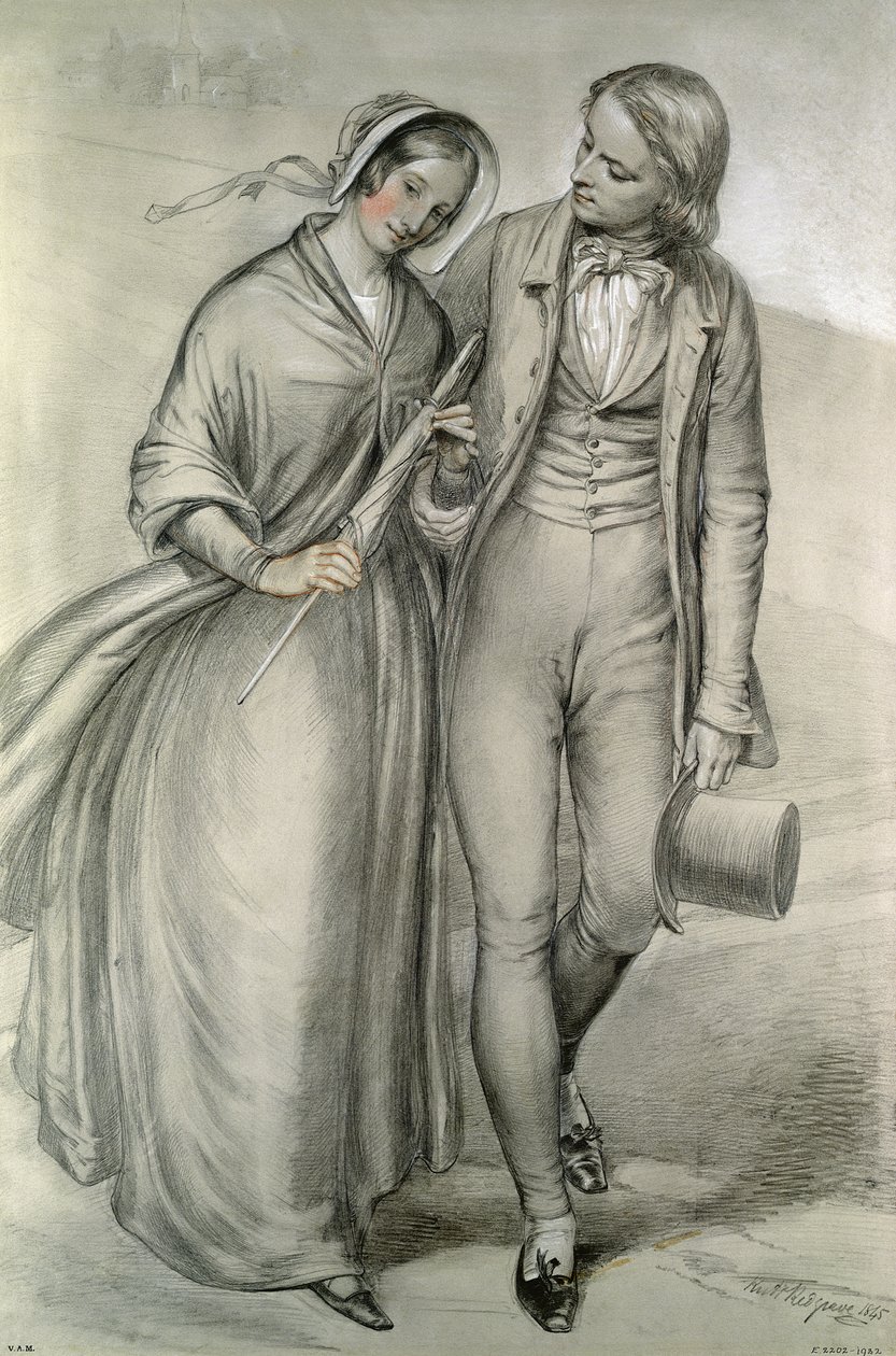 Bröllopsmorgonen - avgången, c.1846 av Richard Redgrave